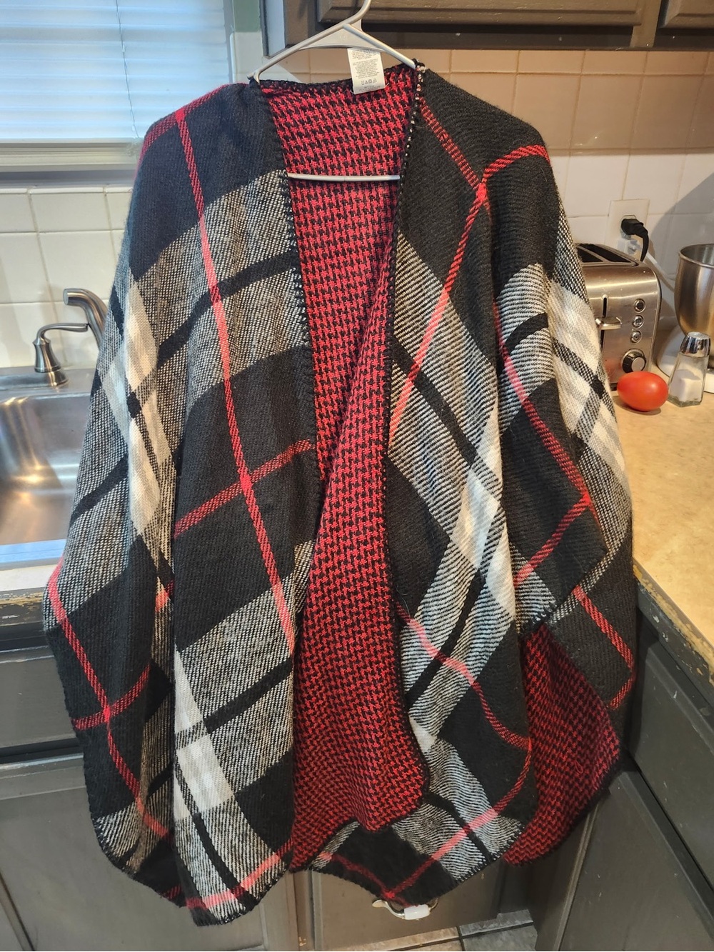 Woolrich Red Black White Plaid Shawl